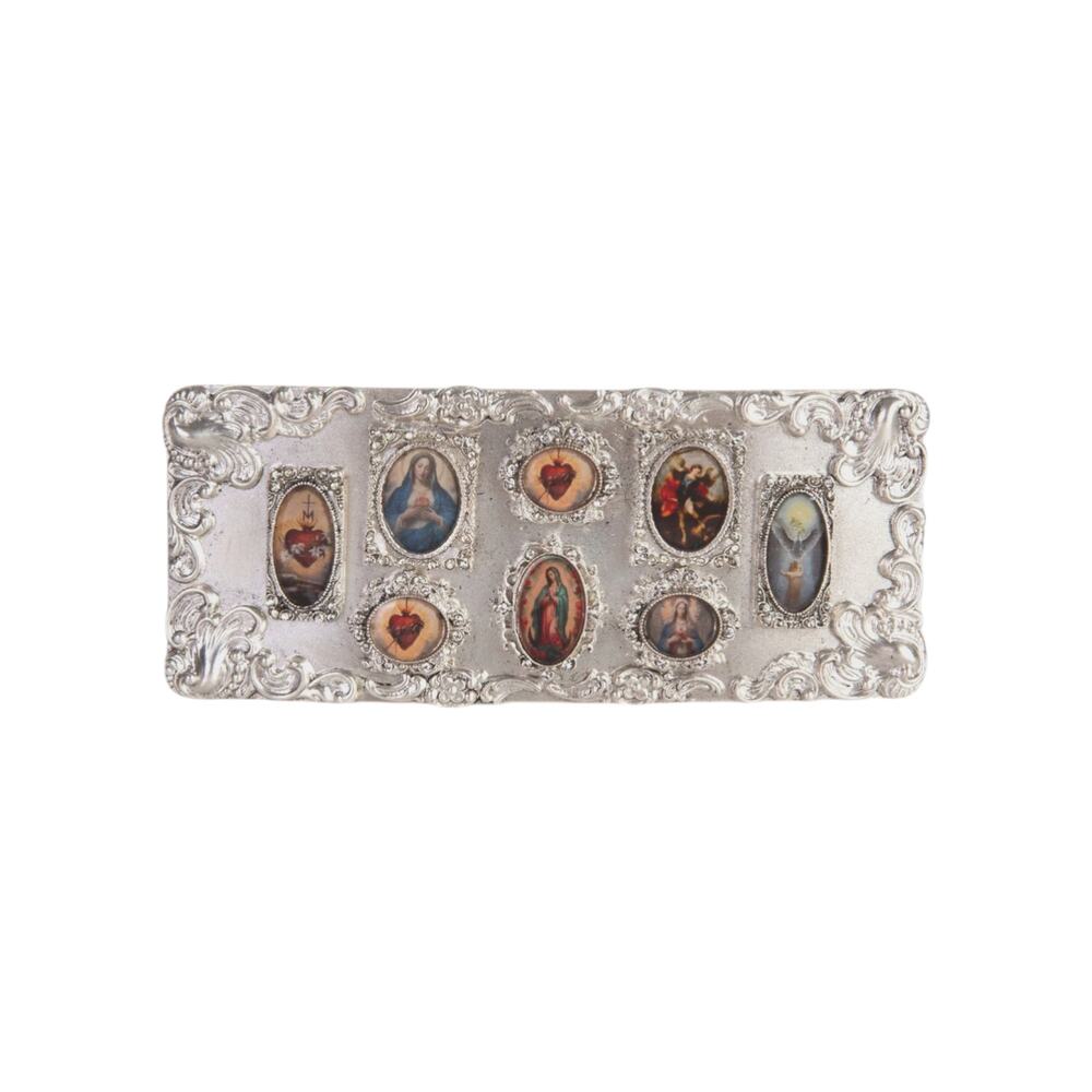 VIRGINS SAINTS & ANGELS VSA Retablo Framed Buckle in Silver